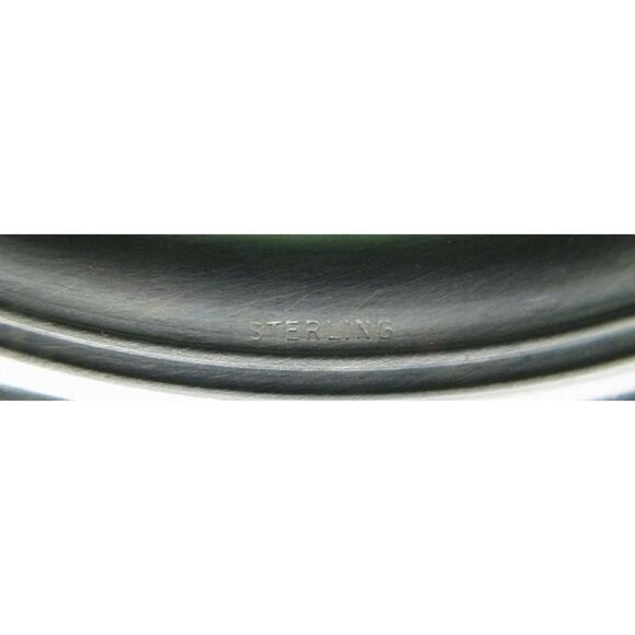 Heisey Glass Plantation Divided Condiment Bowl w/Sterling Silver Foot Pineapple - Picture 6 of 6